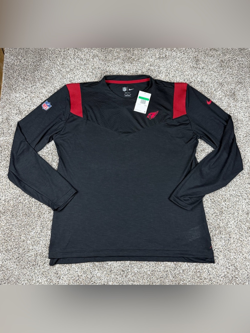 New Sz XL Men’s Nike Dri-Fit Arizona Cardinals Sideline Tonal Performance Shirt